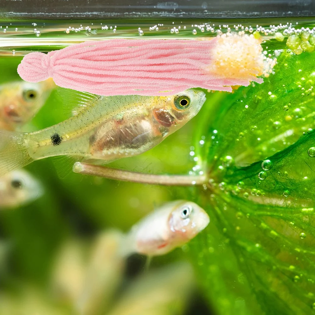 

8pcs Fish Spawning Mop Breeding Supplies Floating Yarn Hideout Woolen Tank Decor Safe Spawning Longlasting Aquarium