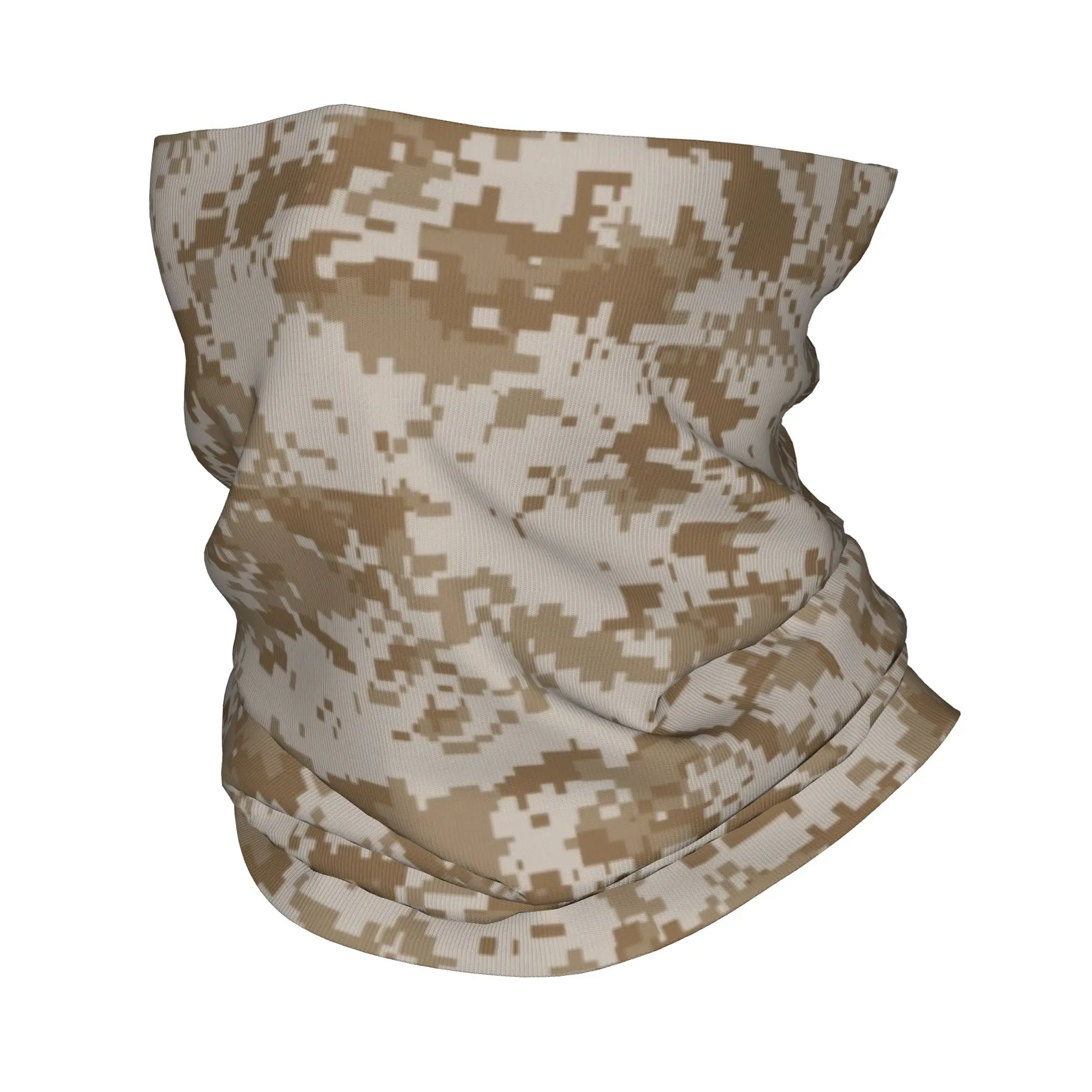 Digital Desert Camo Bandana Winter Neck Warmer Women Windproof Wrap Face Scarf for Ski Military Army Camouflage Gaiter Headband