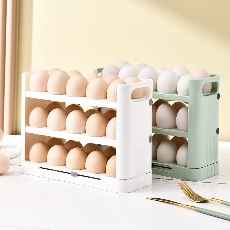 

Storage Box Kitchen Preservation Finishing Egg Storage Box Storage Fantastic Refrigerator Side Door Egg Holder Flip Egg Holder