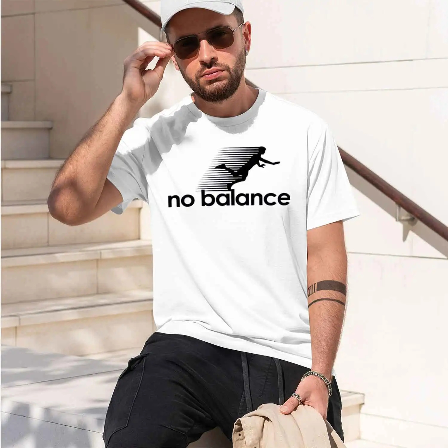 No Balance New Print T-Shirt, Casual Fashion , Men's and Women's Same Style, Sports Y2K Harajuku T-Shirt 2026 New Model Short-sl