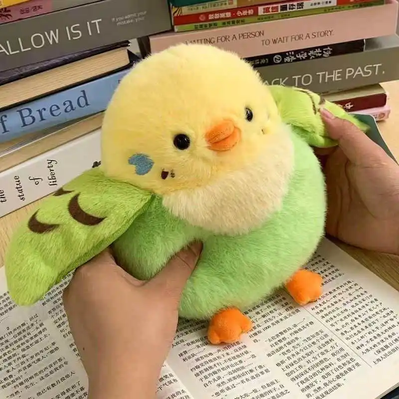 Pá de pie, muñeco de pájaro pequeño, gorrión, Animal relleno suave, bonito juguete acolchado para niñas, regalo de cumpleaños