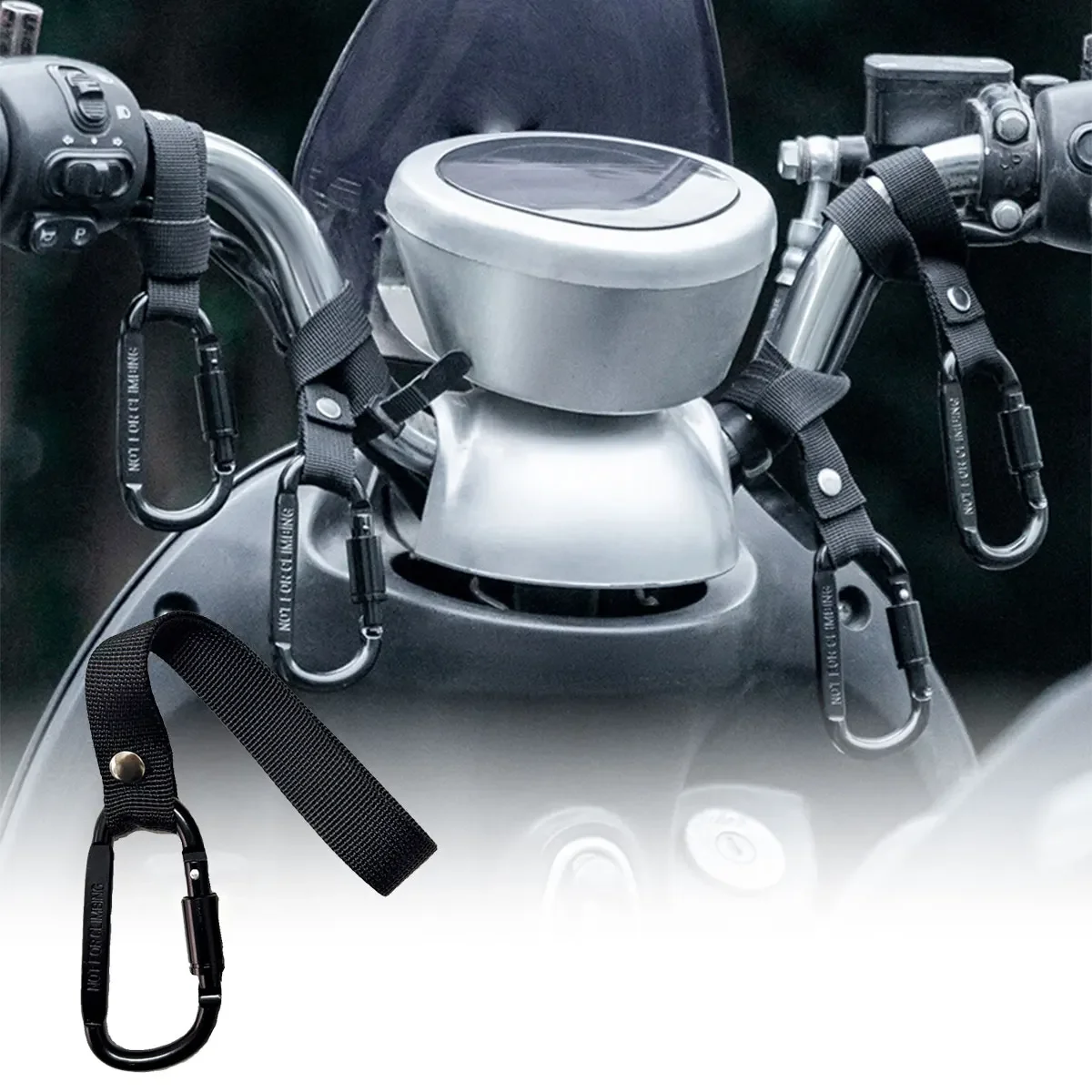 AliExpress NONE 2pcs Motorcycle Hook Front Hook Aluminum Alloy Multifunctional Handlebar Hook for Bike Scooter Universal Handlebar Hook Clip
