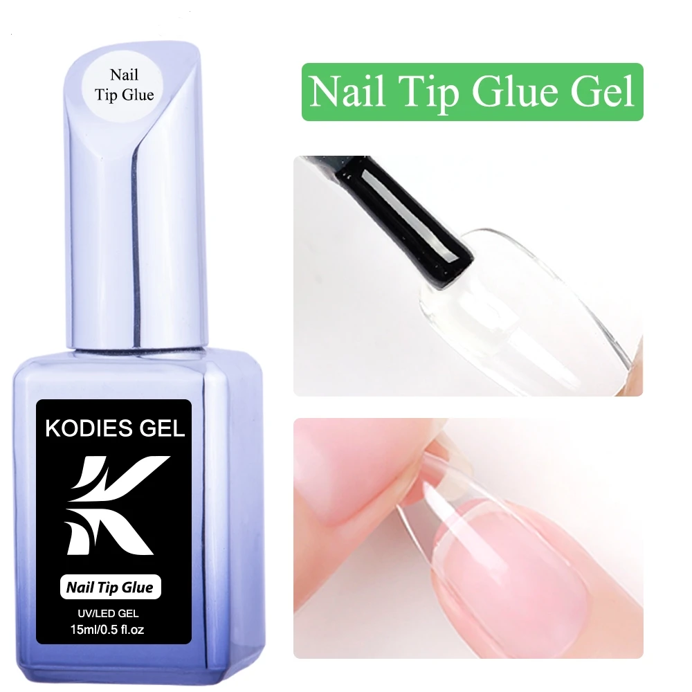KODIES GEL Nail Tips Glue Adhesive Gel Extra Strong Hold Glue for Fake Press On Nails Semi Permanent UV Cured Acrylic Gel Bonder image 3
