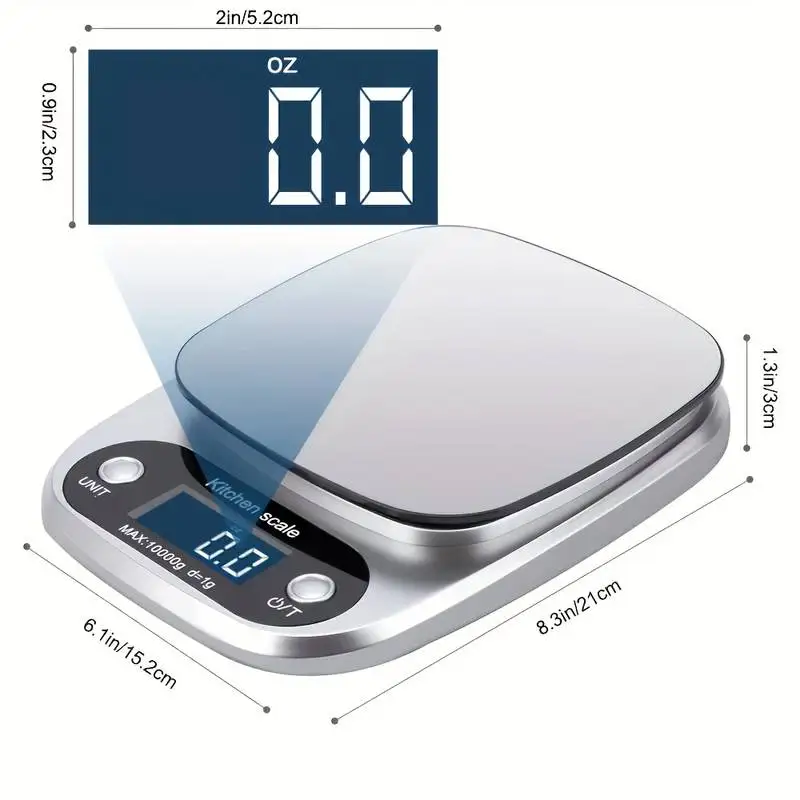 High Precision Kitchen Scale 10kg Electronic Jewelry Food Baking Scale Multifunction Measuring Tool Gram Scale Lcd Display