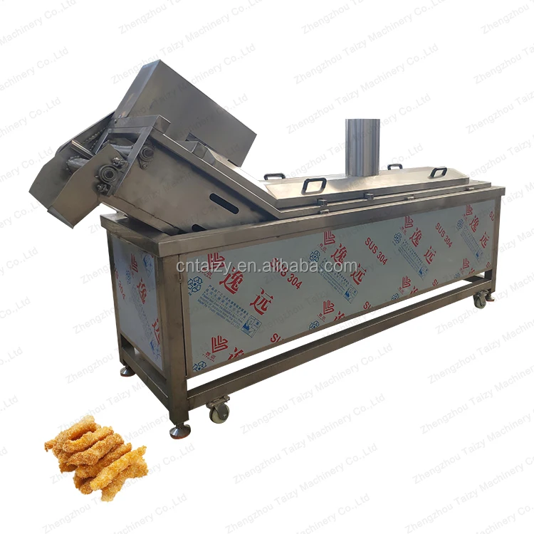 Manufacturer Stainless Steel Belt Conveyor Automatic Continuous Fryer Frying Machine