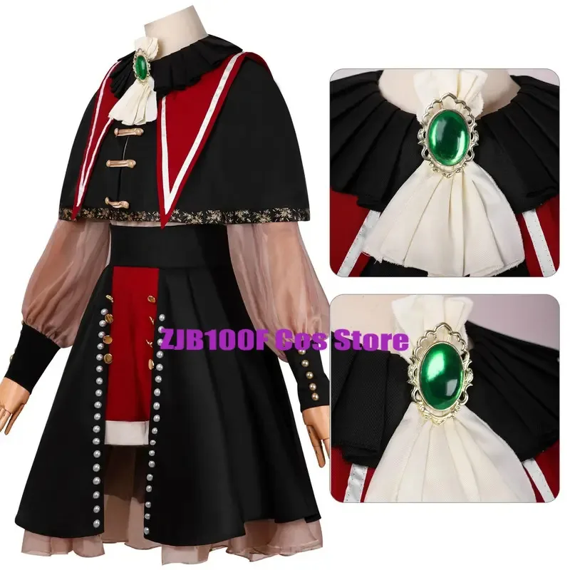 واكابا موتسومي تأثيري أنيمي بانج دريم أفيو موجيكا مورتيس شعر مستعار تأثيري المرحلة فستان هالوين حفلة كرنفال ملابس للنساء