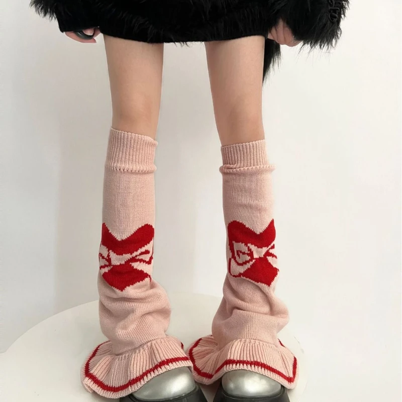 Y2k Accessories Harajuku Black Wide Leg Socks Girls Jk Uniform Goth 90s Vintage Pile Socks Trumpet Leg Warmer Leggings Stockings