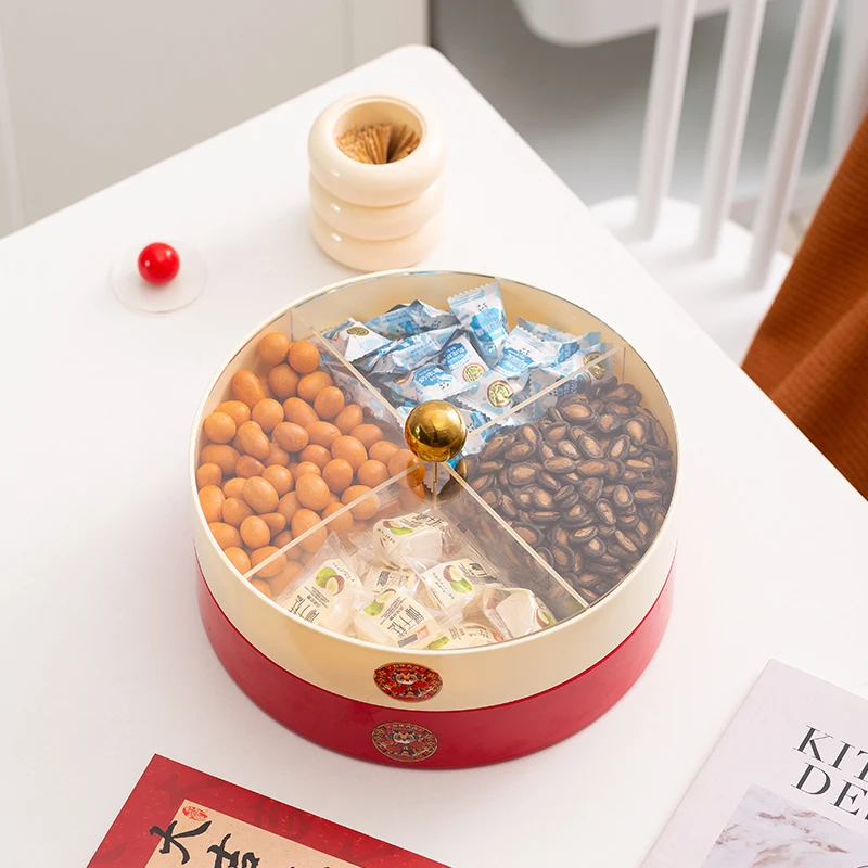 【EpeiusHome】 rotatable multi-layer snack plate Nordic fruit plate desktop storage box Dragon Year New Year Edition