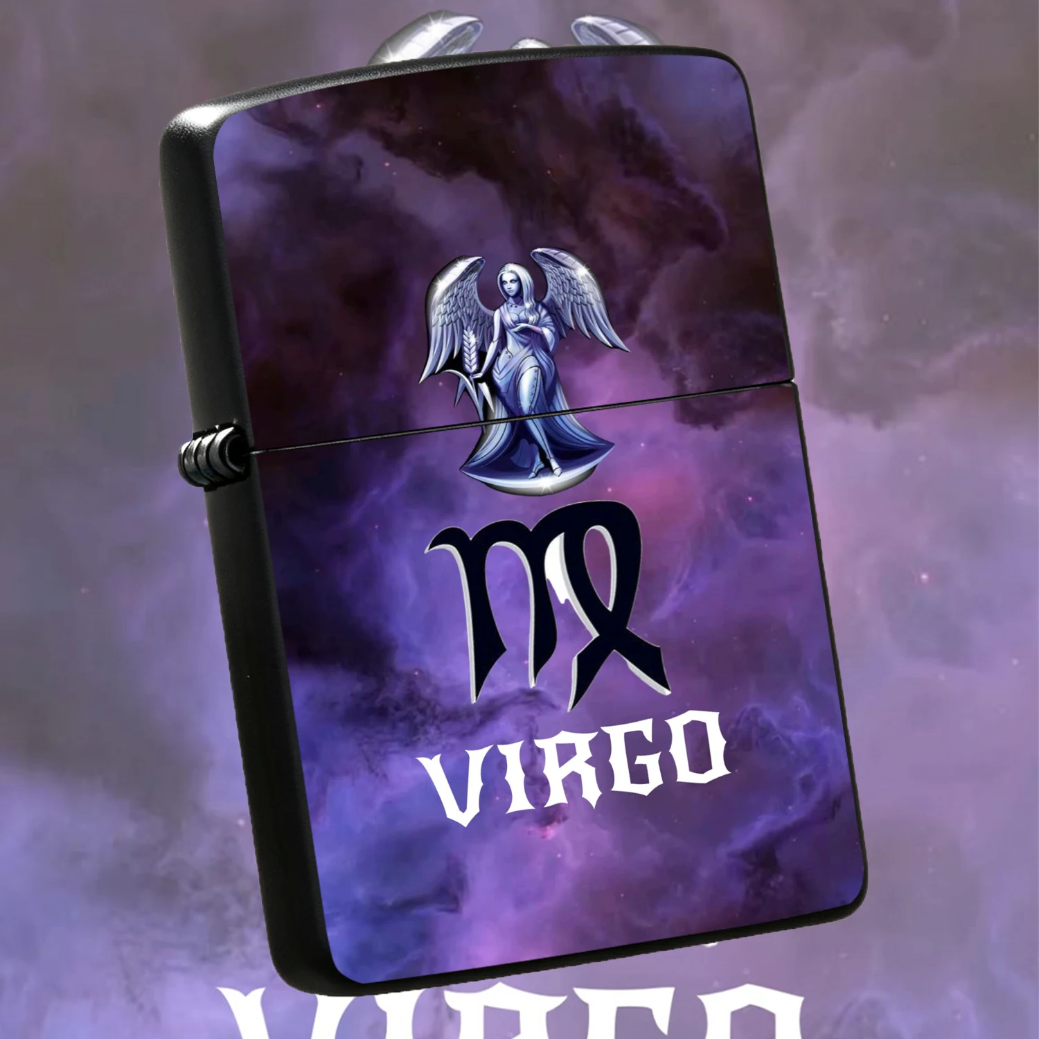 Creative Starry Sky Virgo Themed Lighter, Multi-Scenario Usable Portable Ignition Device, Exquisite Trendy Personal Accessory, Ideal Gift For Friends And Enthusiasts, Durable Stylish Item Suitable For Home Outdoor Daily Use A Humorous And I