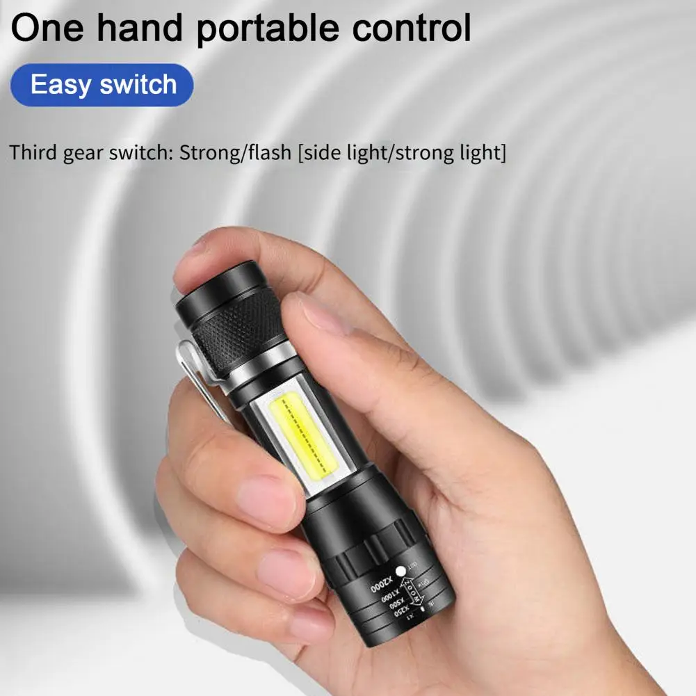 Heavy-duty Flashlight Waterproof Led Flashlight Compact Size Zoomable Flashlight Rechargeable 1000 High Lumens Ipx6 Waterproof