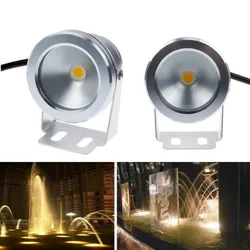 10W LED Underwater Light AC/DC12V IP65 Waterproof Swimming Pool Warm/Cold White for Home Outdoor Path Pond Landscape Lighting