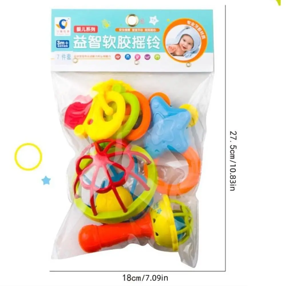 Hochet Non toxique pour bébé, tige de poignée, arrêter de succion du pouce, Instrument de musique, jouets éducatifs à croquer, cloche à main