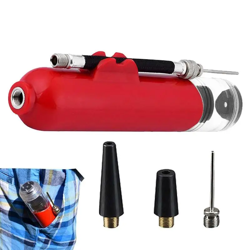 Portable Mini Ball Pump Basketball Football Volleyball Inflator Pump Inflatable Needle Nozzle Accessories