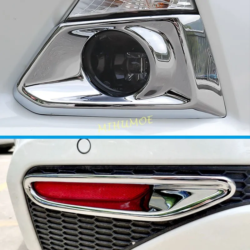 

Front + Rear Chrome Bumper Reflector Fog Light Cover Trim For Nissan Altima 2019 2020 2021 2022