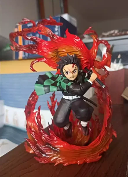 Anime Demon Slayer Figure Kimetsu No Yaiba Agatsuma Zenitsu Tanjiro Kamado Hinokami Kagura Model Gift Action Figure Figurine