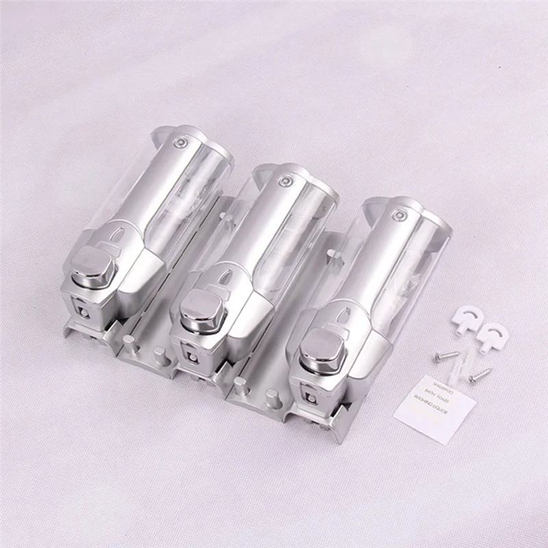 موزع صابون ABS، موزع صابون يدوي، موزع صابون ثلاثي الرؤوس، فندق فندق منزلي-BAAQ