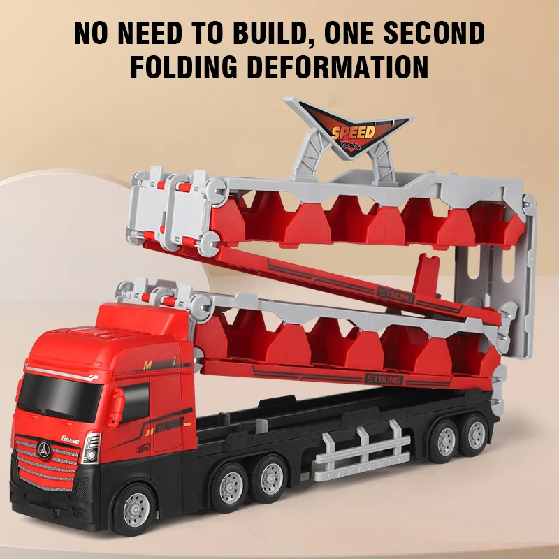 

Folding Deformation Truck Alloy Sports Car Model Storage Multifunctional Inertia Truck Toys Children Car Model Toys