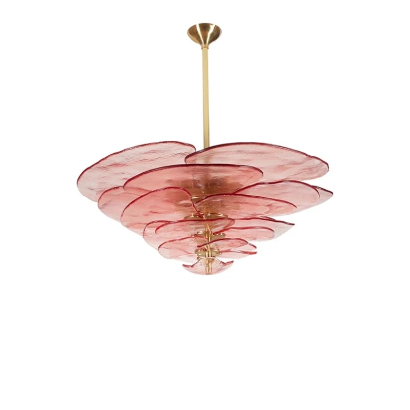 

French light luxury high-end designer living room dining room bedroom handmade glass chandelier