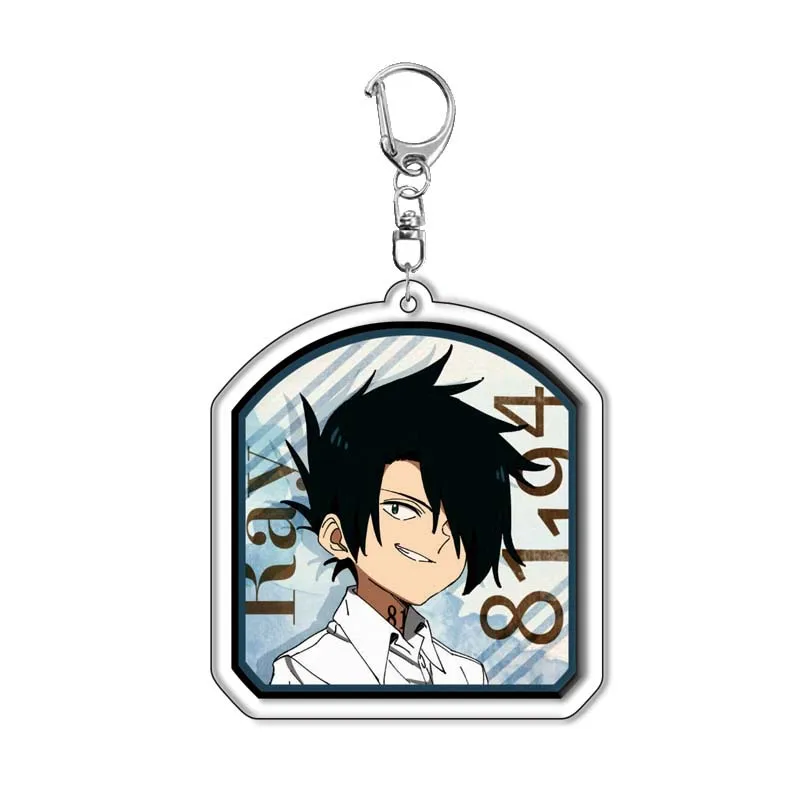 الكرتون وعد نيفرلاند إيما نورمان أنيمي الشكل سلسلة مفاتيح مصنوعة من الأكريليك على ظهره قلادة مجوهرات حقيبة ساحرة اكسسوارات الهدايا #5