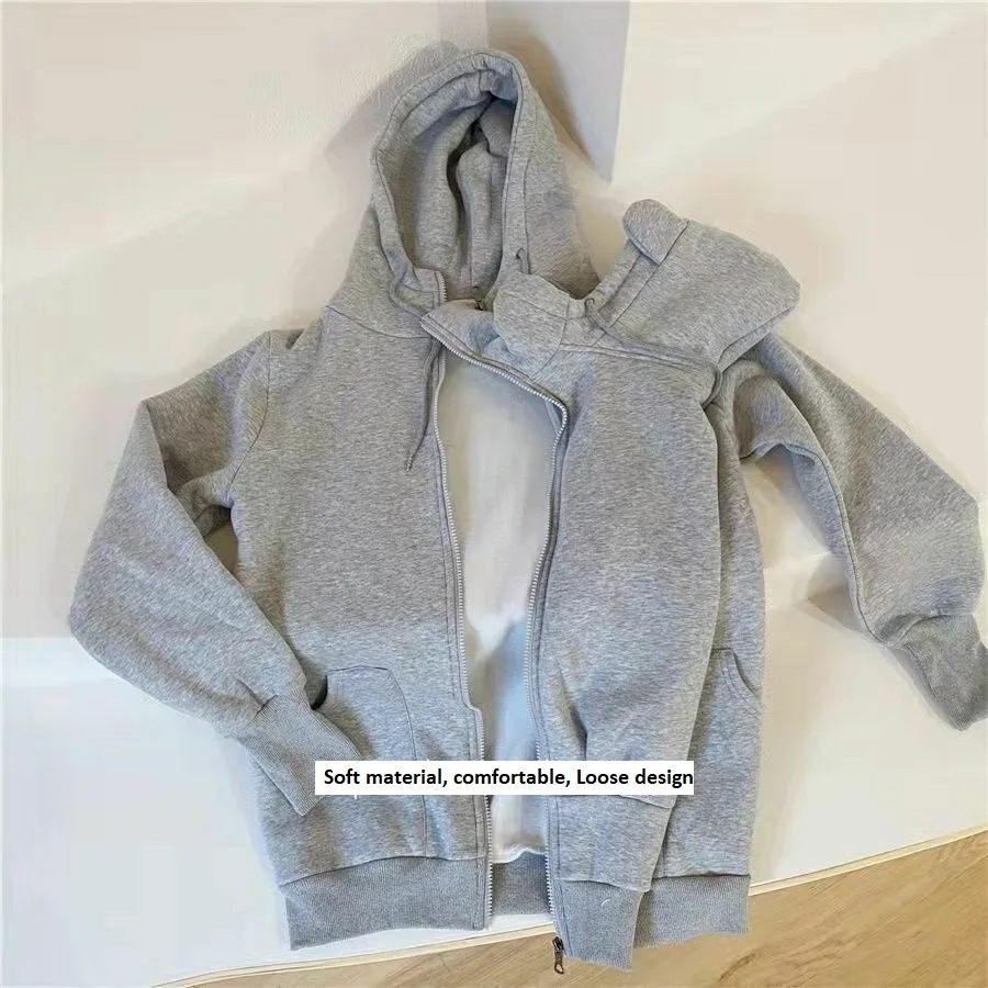 Baby trage Jacke Schwangerschaft kleidung Winter Umstands mode Jacken tragen Fleece Oberbekleidung lässige Mama Kapuze Känguru Mäntel