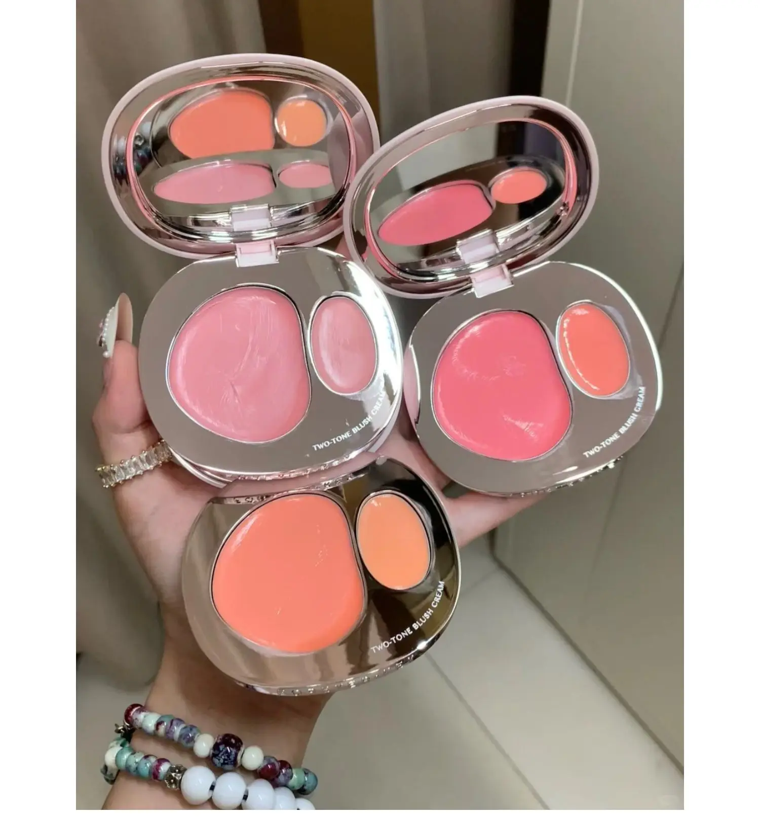 Foreverkey Water-Glow Blush Cream Dual-color Expansion Aesthetic One-Product High-Polish and Contouring Hydrating Natural Beauty