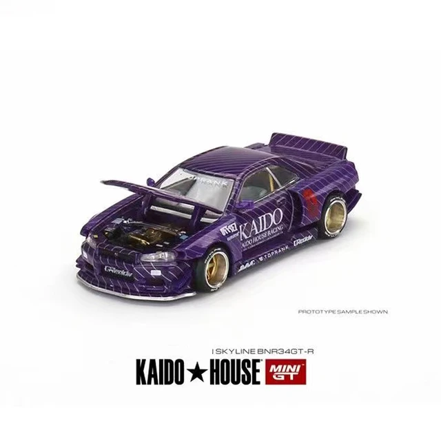 MINI GT Kaido house 1:64 Nissan skyline GT-R (R34) Open Hood Alloy Die-Cast  Vehicle - AliExpress