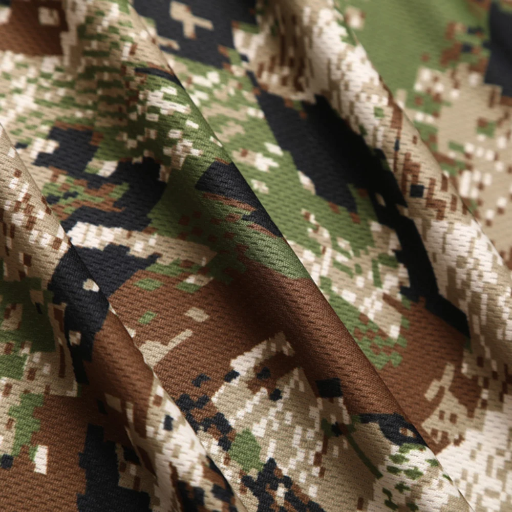 Long Sleeve Hunting Fishing Pullover, Polyester Camouflage, Anti-bacterial, Quick Dry, Sweat, High-grade, Autumn