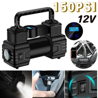 12V 150PSI Electric Tire Inflator with Digital Pressure Gauge Car Tire Inflatable Pump Heavy Duty Deluxe Portable Air Compressor