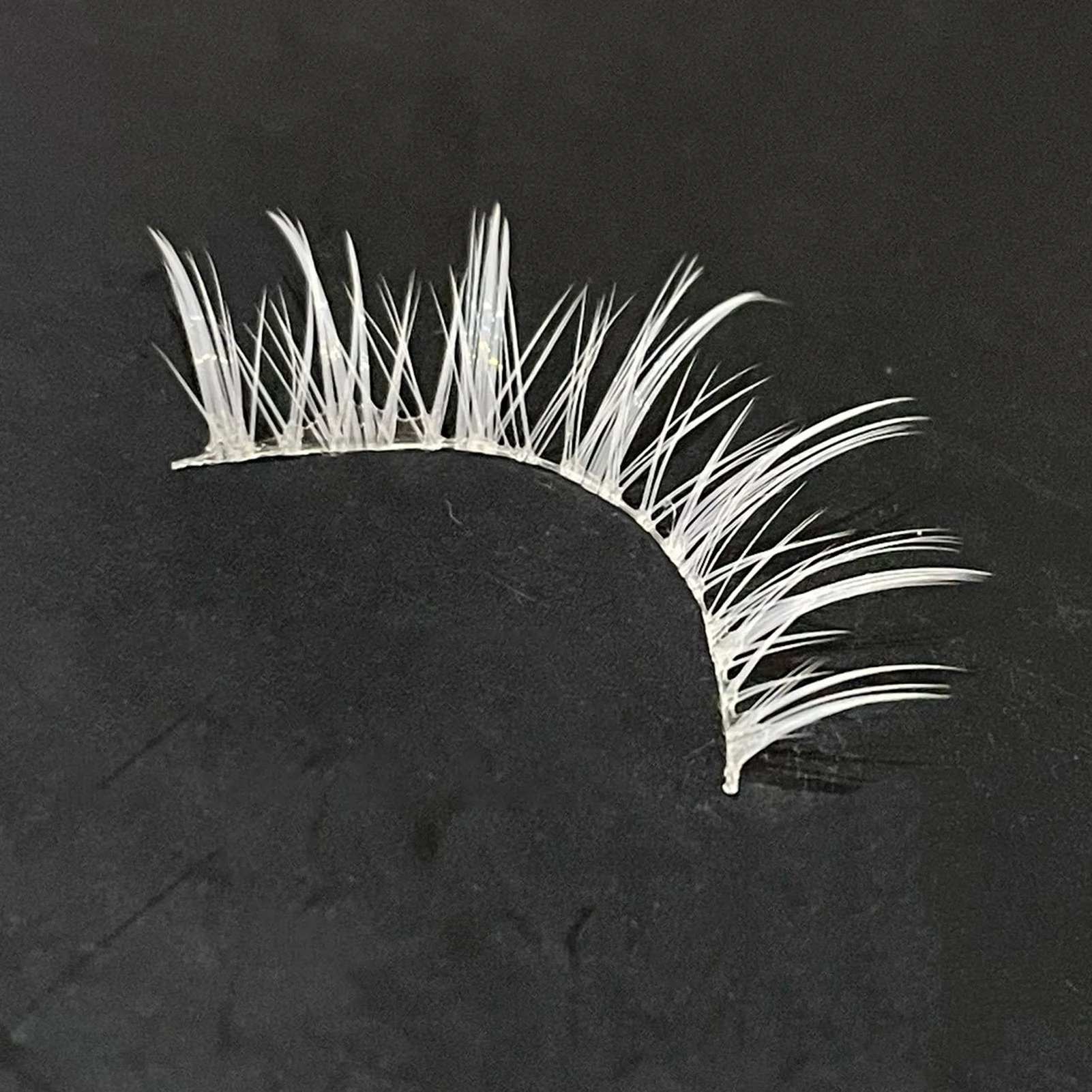 Cílios brancos tiras completas mangá natural cílios postiços diy tira fina chicote para mulheres halloween festa de natal maquiagens