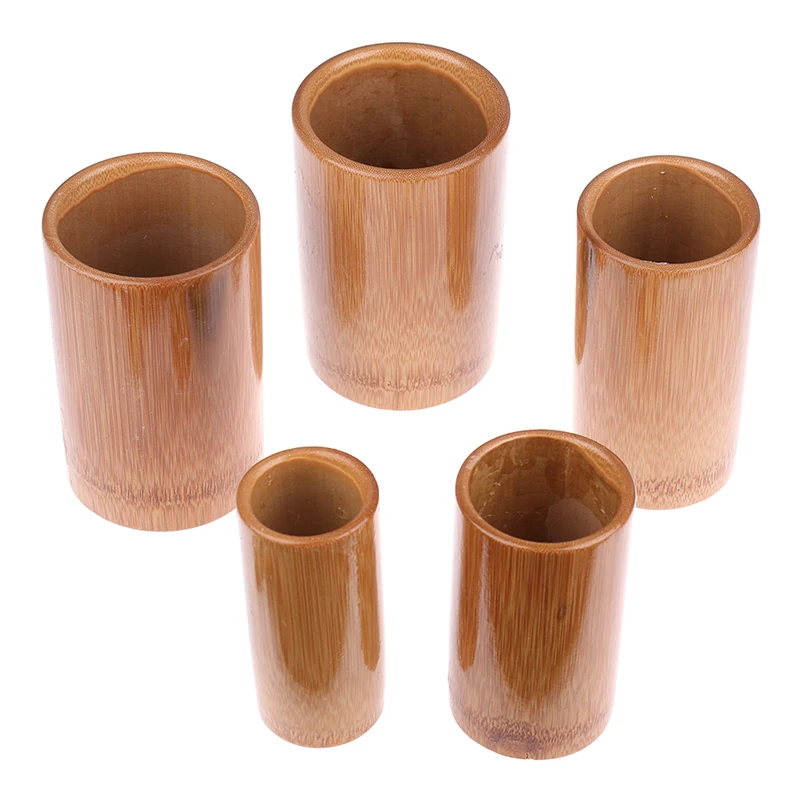 1PCS Natural Bamboo Wood Anti Cellulite Massage Vacuum Acupuncture Cupping Suction Cup