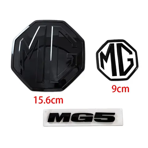 ABS 교체용 자동차 로고 엠블럼 9cm/15.6cm 버클 스티커 MG MG5 로고 스타일링 자동차 전면 배지 후면 데칼 자동차 액세서리