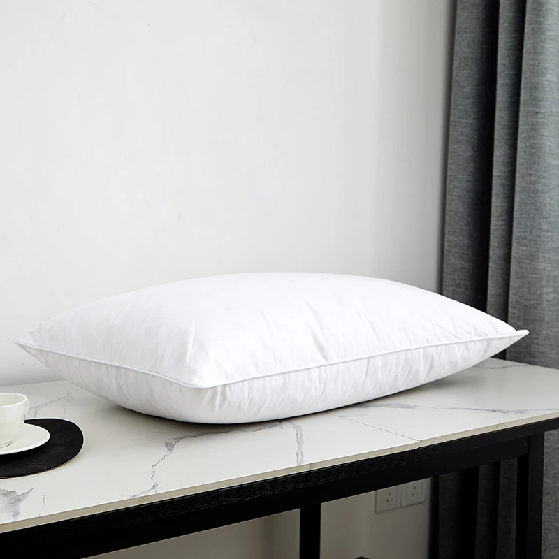 White Goose Feather Down Bed Pillows for Sleeping Multi-Size 5 Star Hotel Soft Pillow Core for Back, Stomach or Side Sleepers