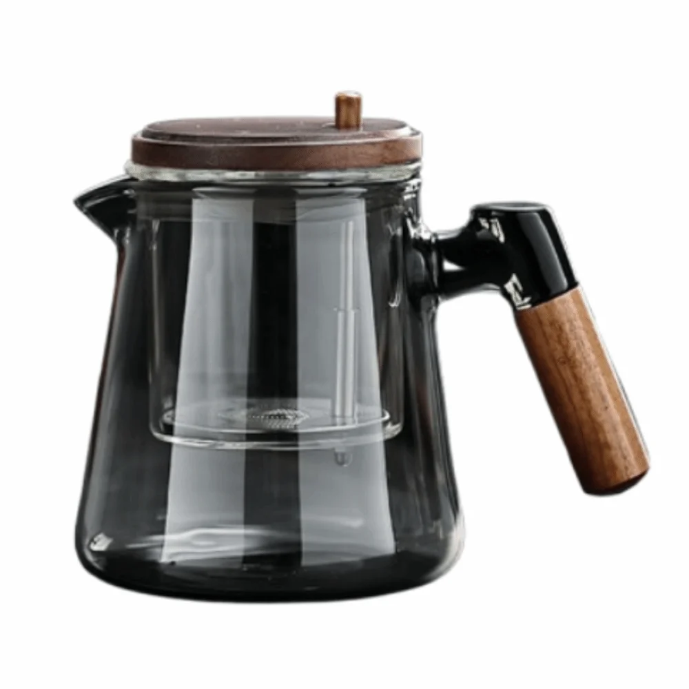 

Creative Tea separation Glass Teapot 650ML Heat Resistant Lazy Kungfu Drip Teapot Transparent Large Capacity