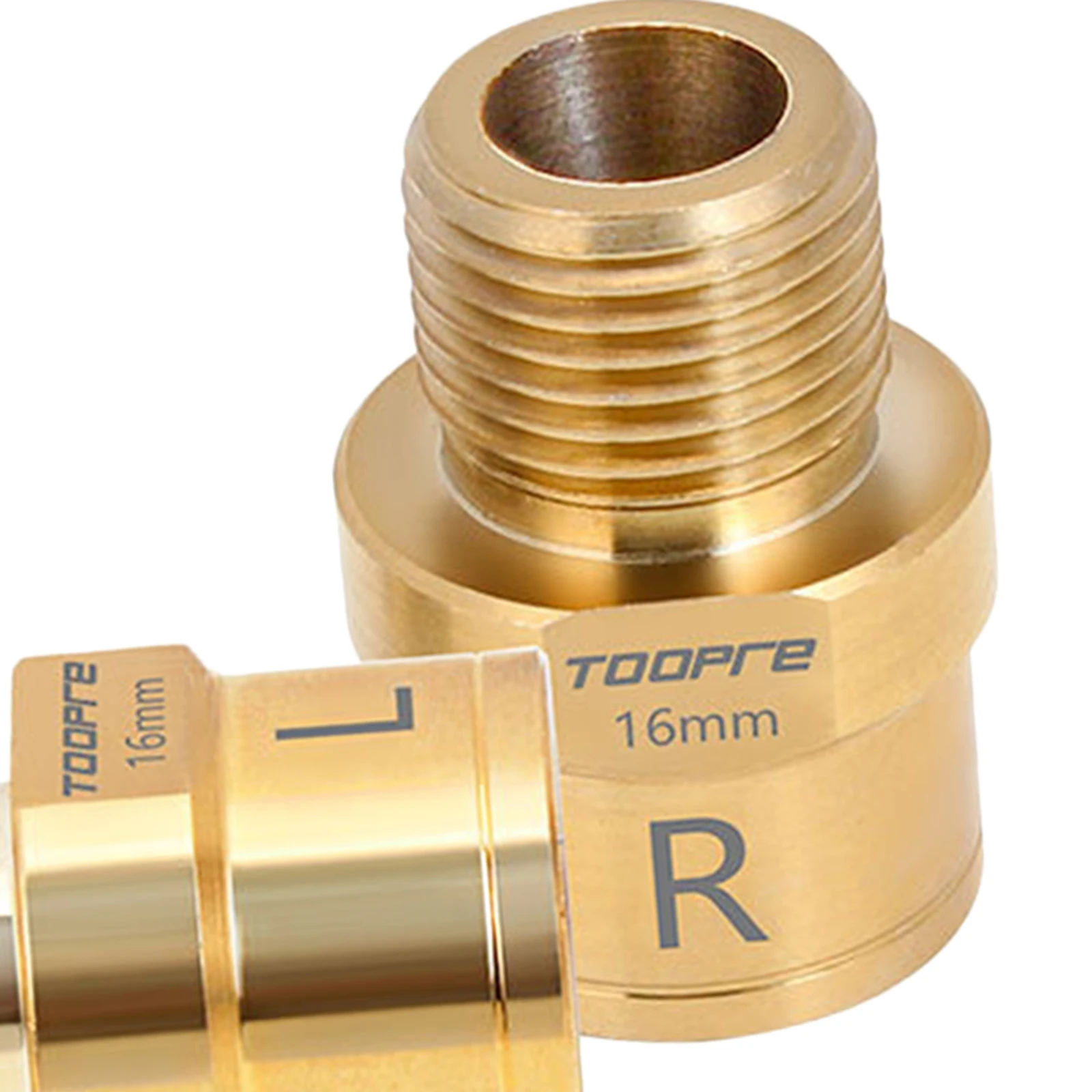 

1 Pair Left Right Bike Pedal Extender Pedal Spacers Adapter Gold 16mm