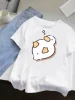 Women's T-shirt Short Sleeved Cute Sleeping Duck