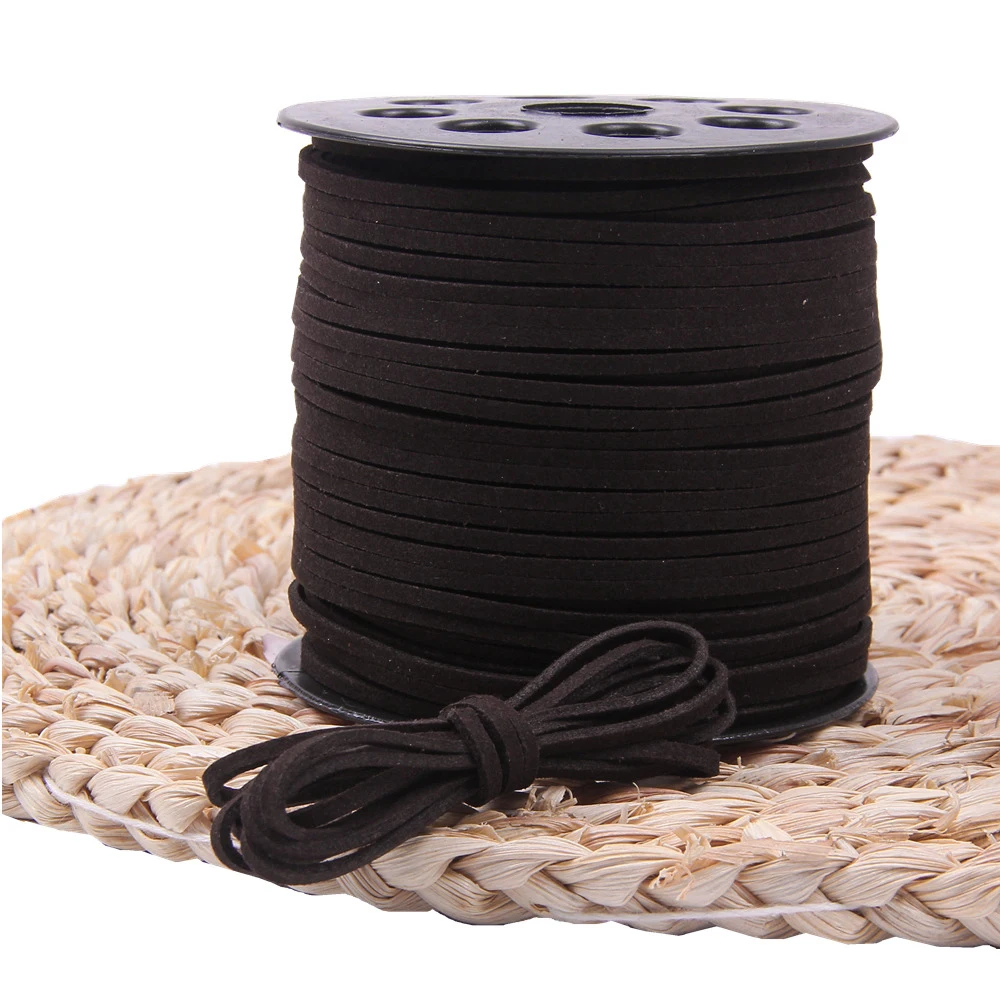 10M/Rolle 2,5mm Kunstwildleder-Schnur, Lederband, Handgefertigter Faden für Armbänder, DIY-Schmuckzubehör, Komponenten und Schnur-Accessoires – Detail 5