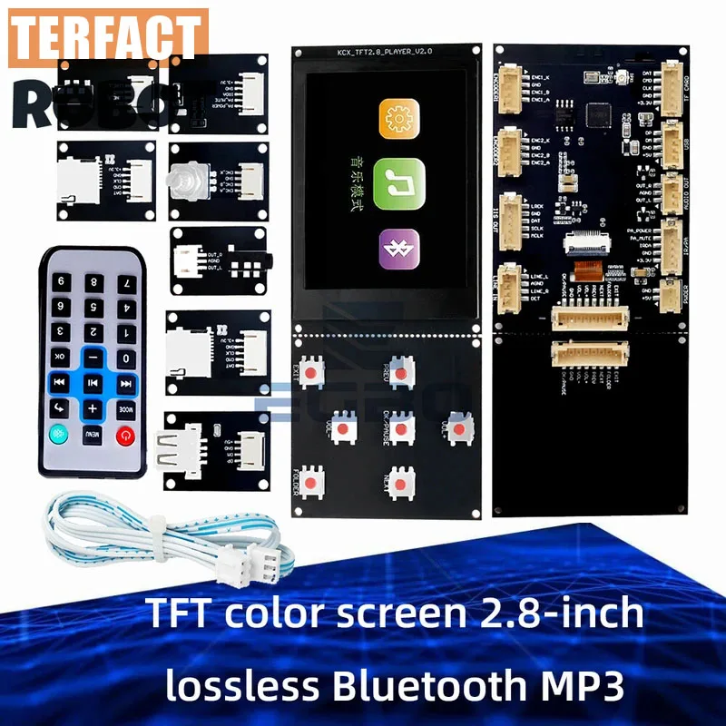 

TFT color screen 2.8-inch lossless Bluetooth MP3 audio playback decoder board module supports I2S output