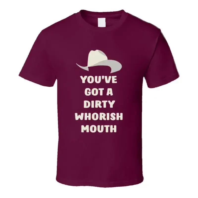 Anchorman Champs Hat You've Got A Dirty Whorish Mouth Quote Fan T Shirt