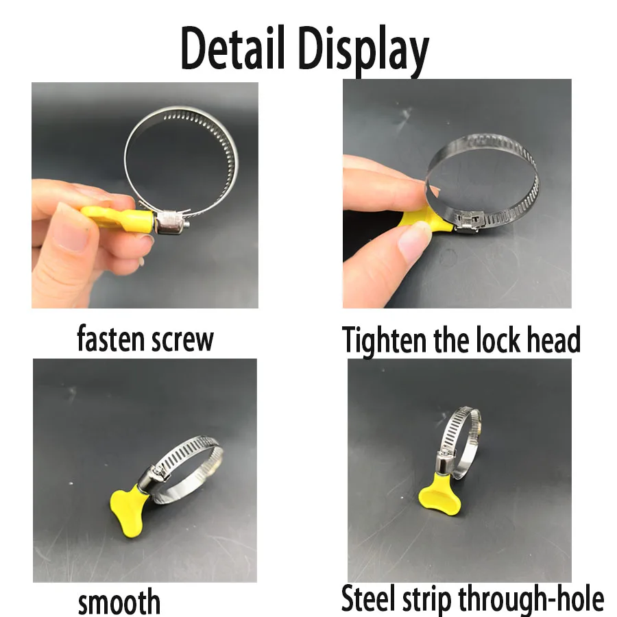5 шт., ручка из нержавеющей стали, горловой зажим, ручка, зажим для трубы, ручной поворотный зажим для трубы с ручкой, зажим для горла