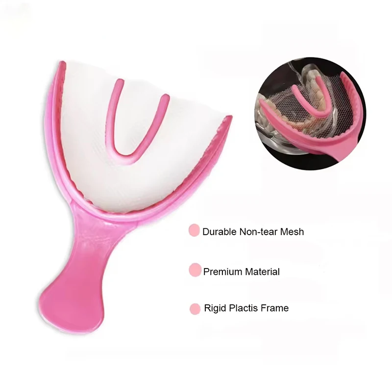 Dental Bite Registration Trays Impression Tray Mold with Net Disposable Plastic Teeth Holder Dentist Oral Care Tools Colorful