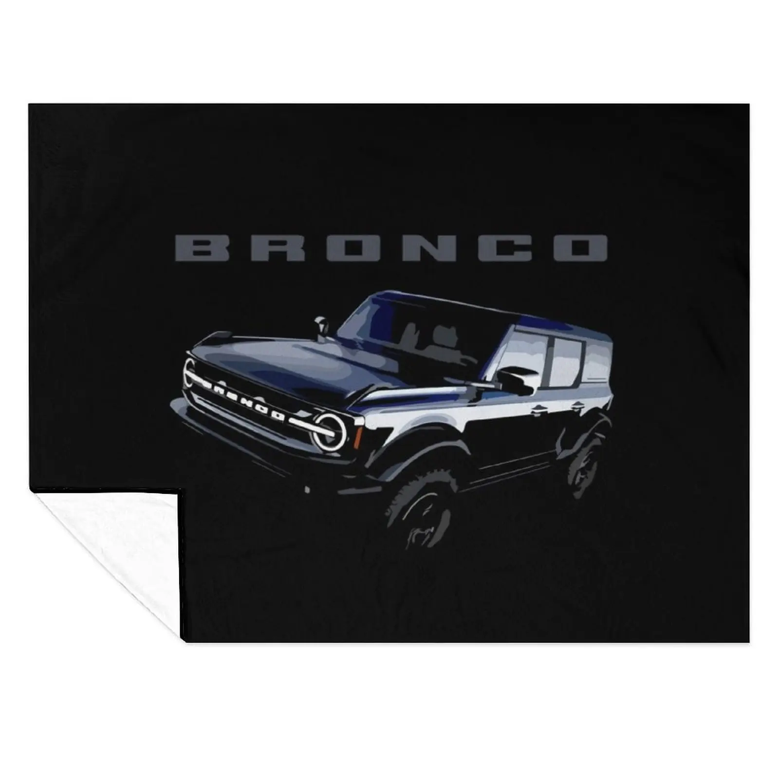 

2021 Bronco Black Throw Blanket Soft Plaid Decorative Sofa Luxury Throw warm for winter Blankets