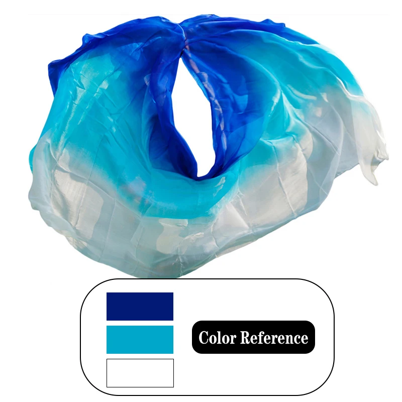 Women Belly dance Silk Veil Real Silk Hand Throw Dance Scarf Worship Church Praise Props Flowy Gradient Customized 250 270 300cm