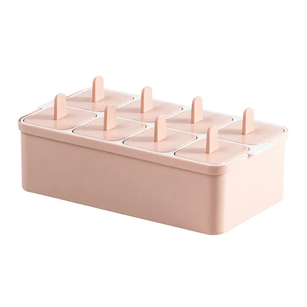 

DIY Popsicle Mold Ice Grid Pink Dual Layer Design Ice Cream Fruit Soda Wine Mold Box