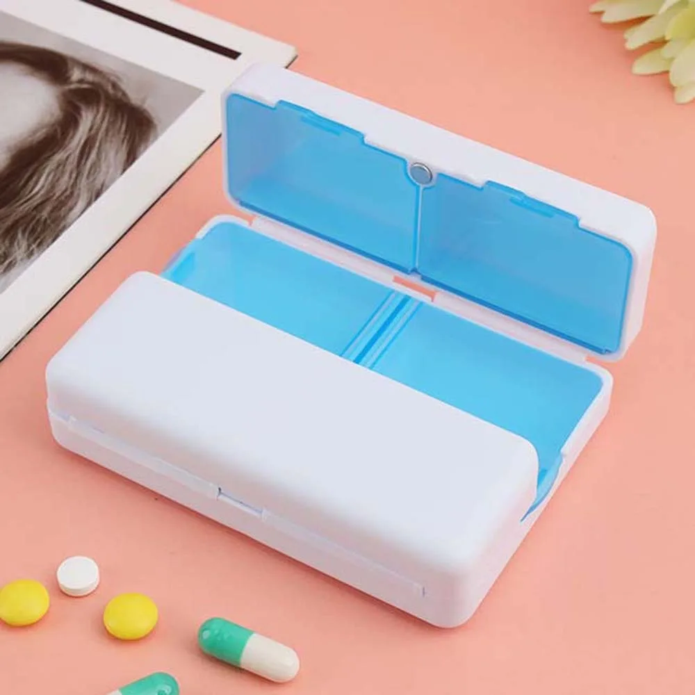

Waterproof Magnetic Pill Box Weekly Medicine Pill Box 7 Grids Pills Organizer Case Magnetic Pill Case
