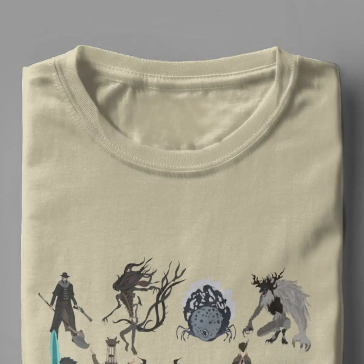 Men Bloodborne Bosses Tshirt Dark Souls Cotton Clothing Novelty Round Neck Tee Shirt Tee Shirts