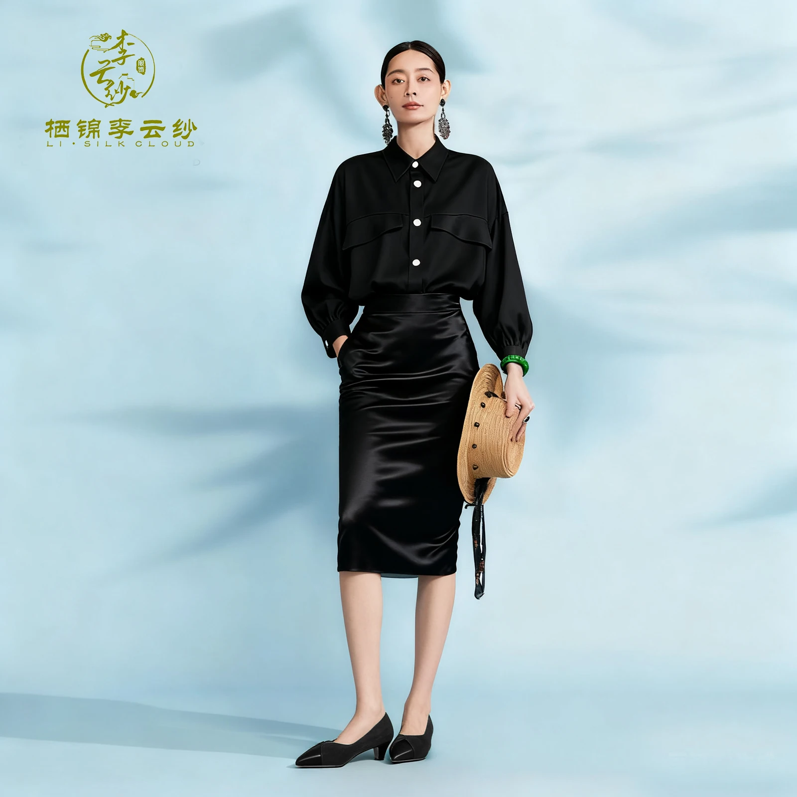 LI SILK CLOUD Traditional Chinese Xiangyunsha Blouse - Pure Silk Fabric, Ultra-Smooth & Premium Touch