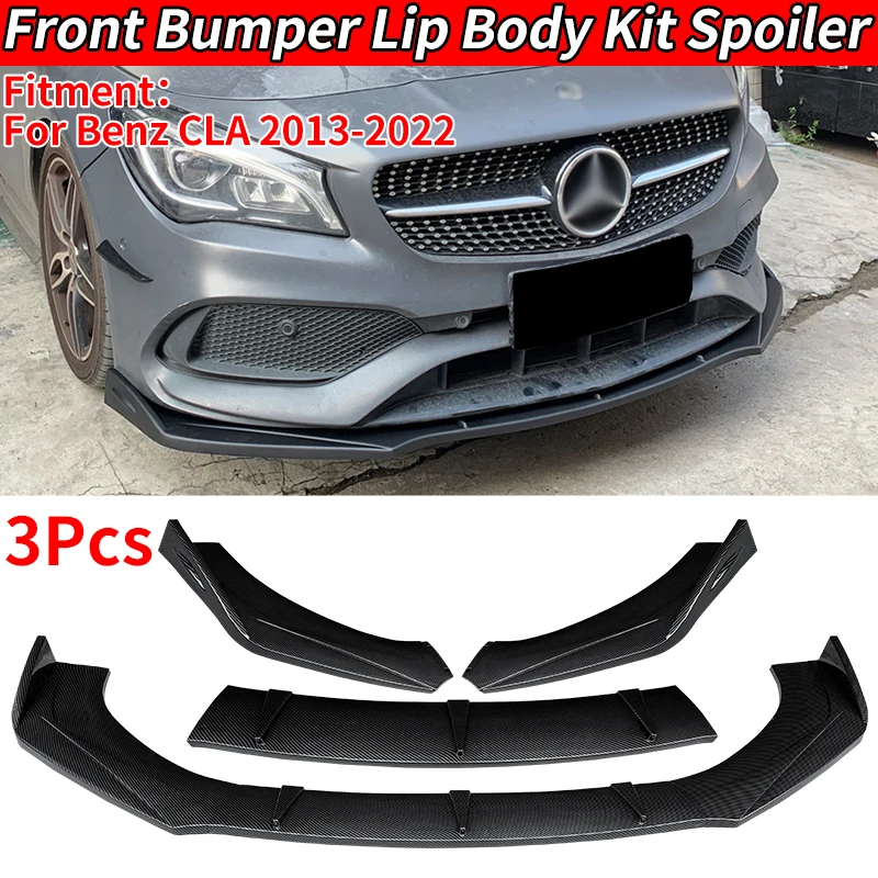 

For Mercedes Benz CLA Class CLA200 CLA250 2013-2022 Car Body Kit Accessories ABS Rear Bumper Lip Side Sport Splitter Spoiler