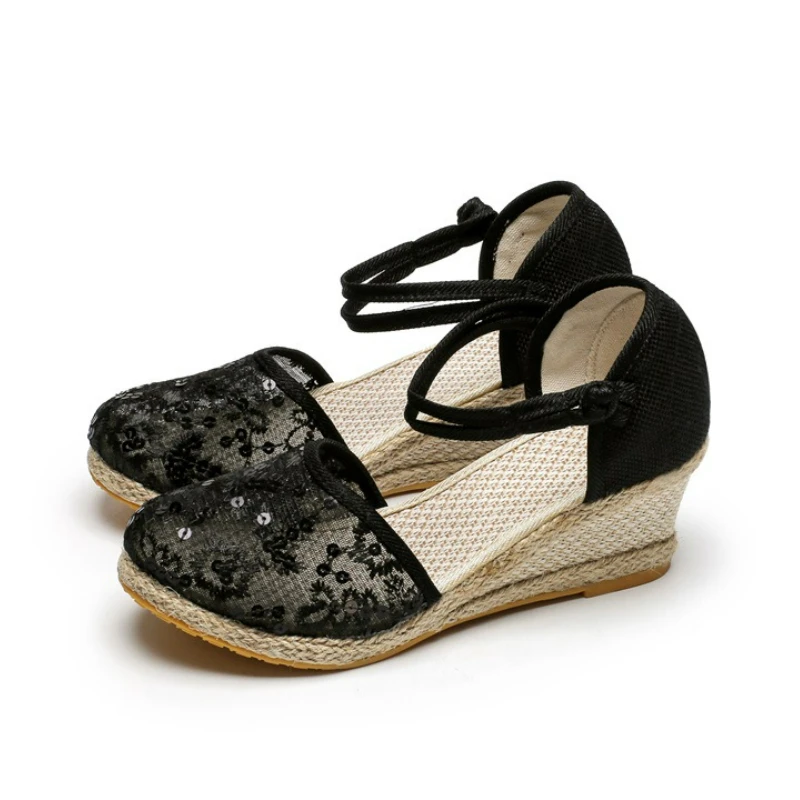 Sandalias de cuña para Mujer, Zapatos de Fiesta cómodos para caminar, informales, de tacón, novedad de verano 2023