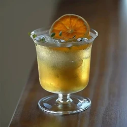 Transparent Glass Short Cups Reverse Mouth Cocktail Glasses Cups Creative Cocktail Glass Cup Wide Mouth Cup