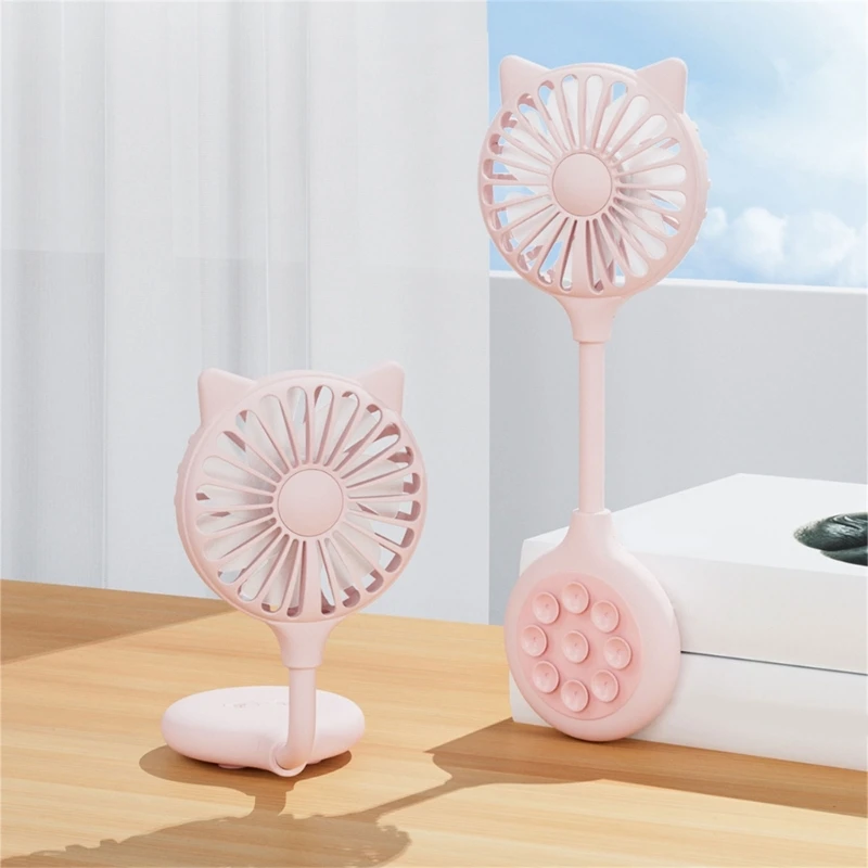 

M2EE Pocket Fan Desk Fan with Suction Cup Convenient USB Fan Travel Fan Outdoor Fan